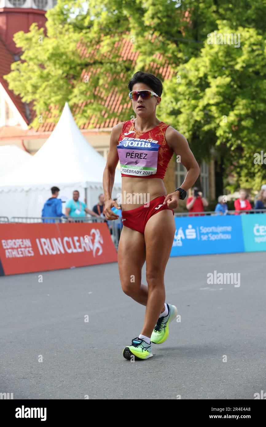 María PÉREZ nel 35km al Campionato europeo Race Walking Team 2023 Foto Stock