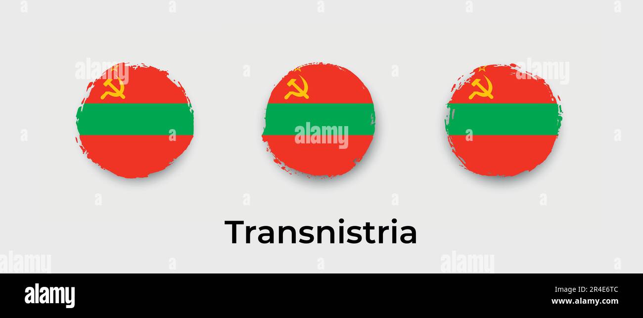 Illustrazione dell'icona del vettore di bolle della bandiera della Transnistria Illustrazione Vettoriale