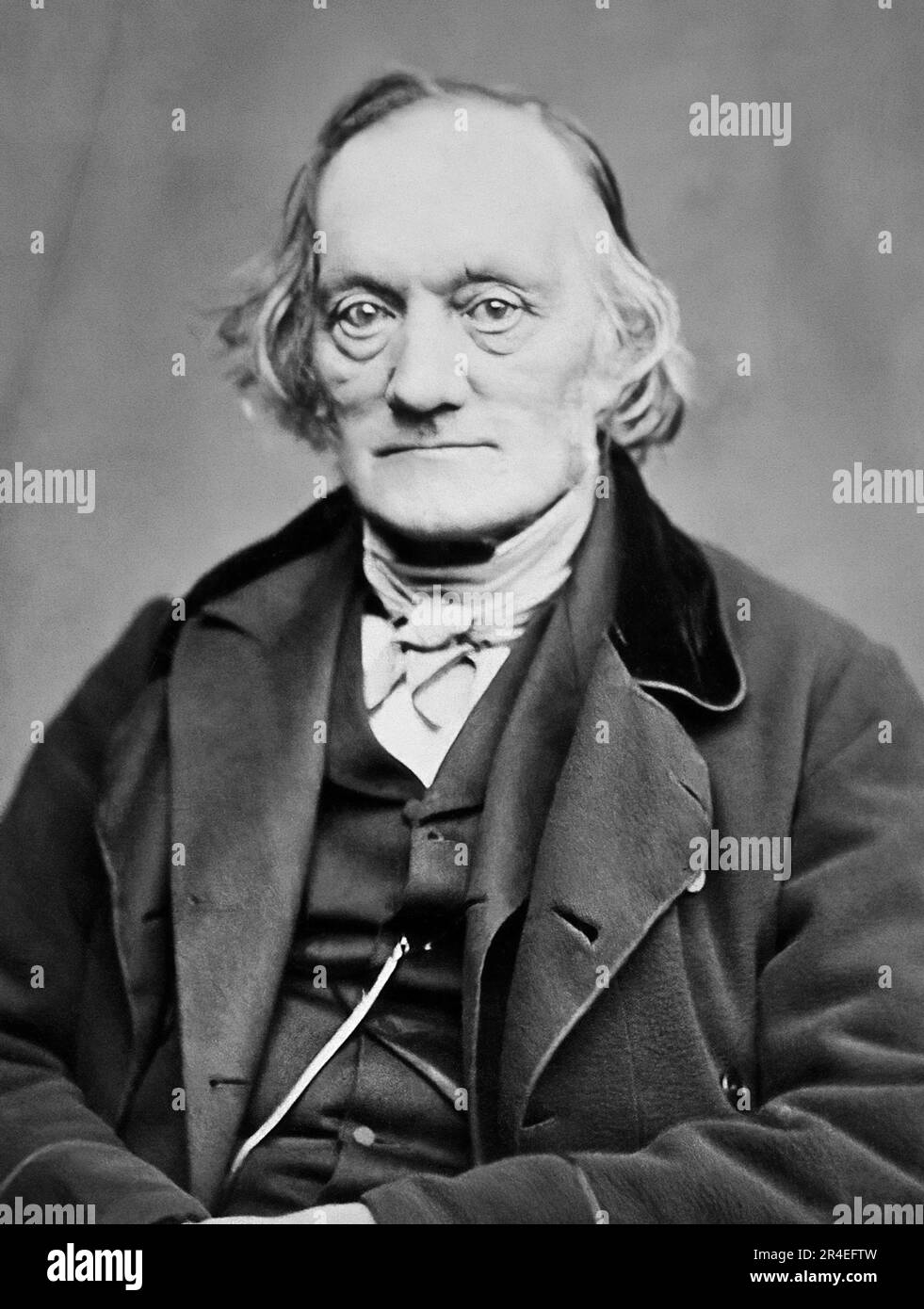Sir Richard Owen KCB FRS (1804-1892), biologo britannico, anatomista comparativo, paleontologo e oppositore della teoria dell'evoluzione di Darwin per selezione naturale. Foto Stock