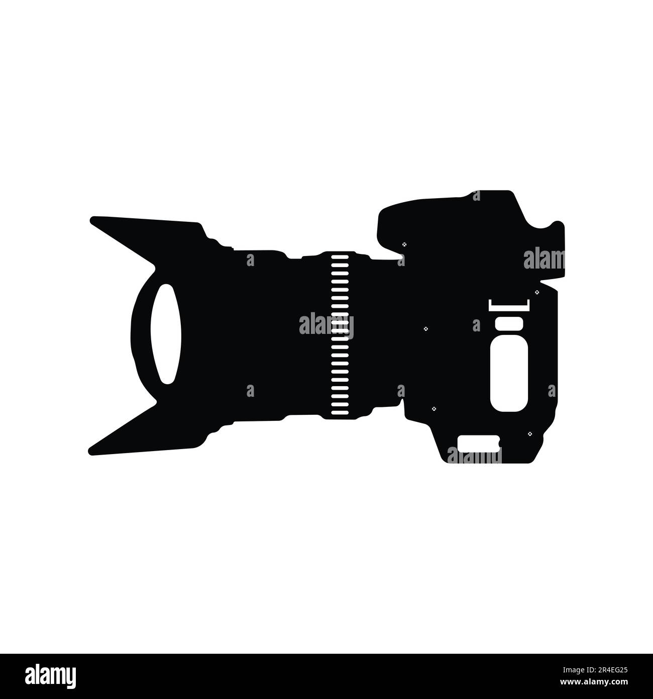 Icona fotocamera semplice isolata su sfondo bianco. Illustrazione vettoriale. EPS 10. Illustrazione Vettoriale