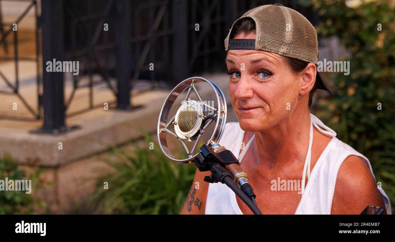 Microfono da laboratorio con tromba auricolare immagini e fotografie