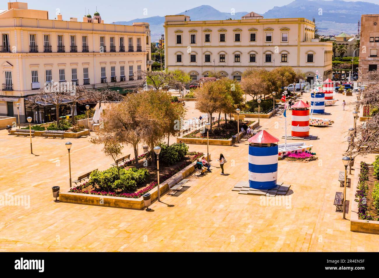 Piazza delle quattro culture - Plaza de las Cuatro Culturas. Tributo alle quattro culture che hanno coesistito nella città: Ebrei, cristiani, musulmani e. Foto Stock