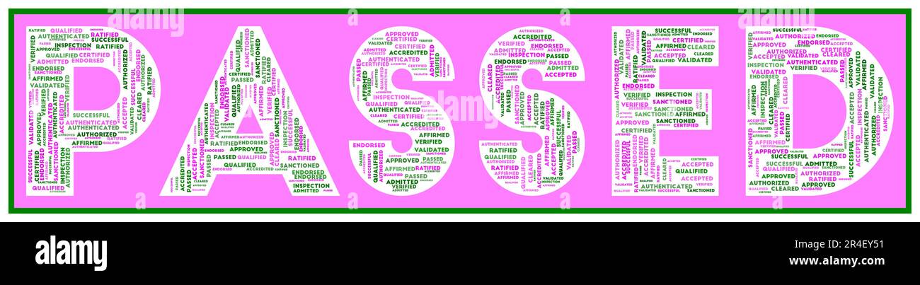 Testo riempito con parole chiave correlate di varie dimensioni. Passava Word cloud. Accattivante illustrazione vettoriale. Illustrazione Vettoriale