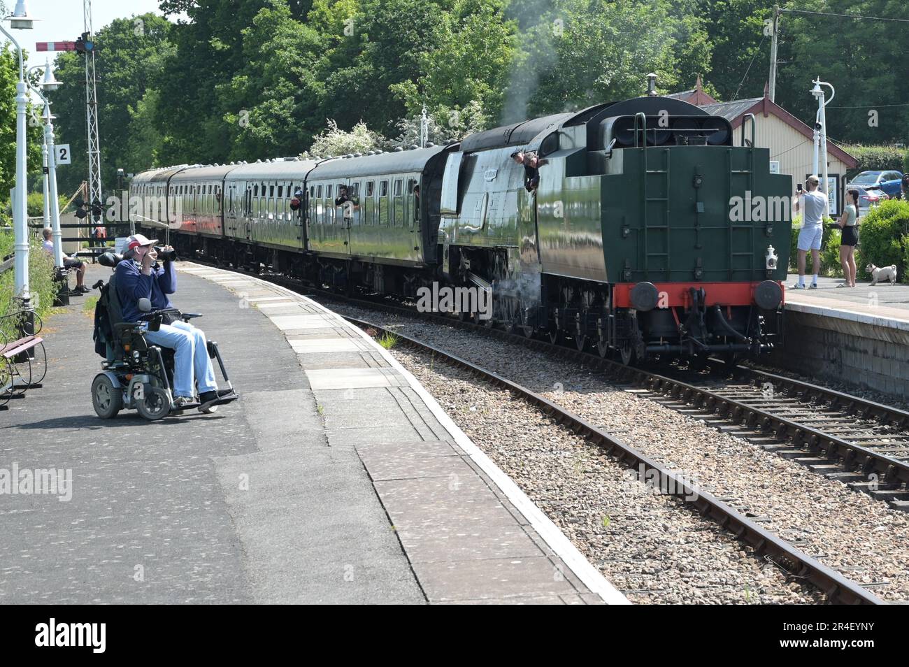 257 Squadrone una locomotiva di classe Battaglia di Gran Bretagna. Foto Stock