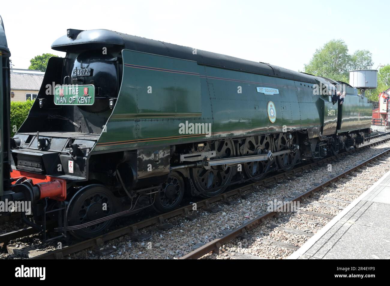 257 Squadrone una locomotiva di classe Battaglia di Gran Bretagna. Foto Stock