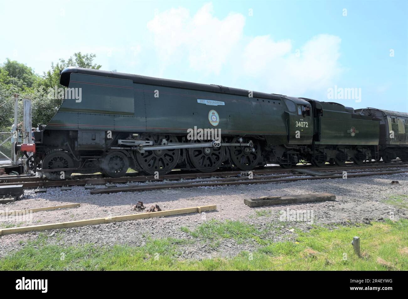 257 Squadrone una locomotiva di classe Battaglia di Gran Bretagna. Foto Stock