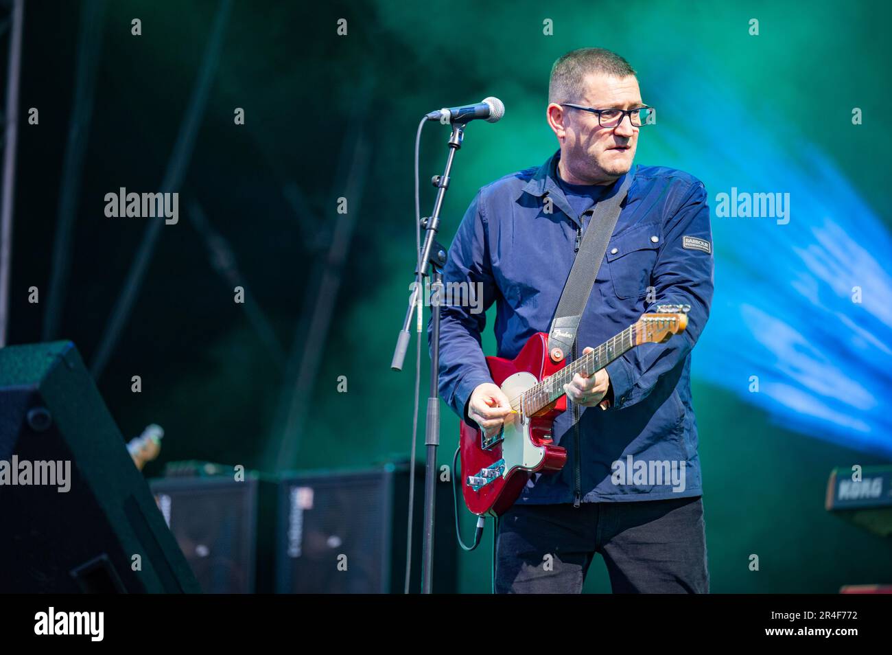 Warrington, Regno Unito. 27th maggio 2023. Paul Heaton è il palcoscenico principale del NBHD Weekend Festival 2023 di Warrington, Credit: Gary Mather/Alamy Live News Foto Stock