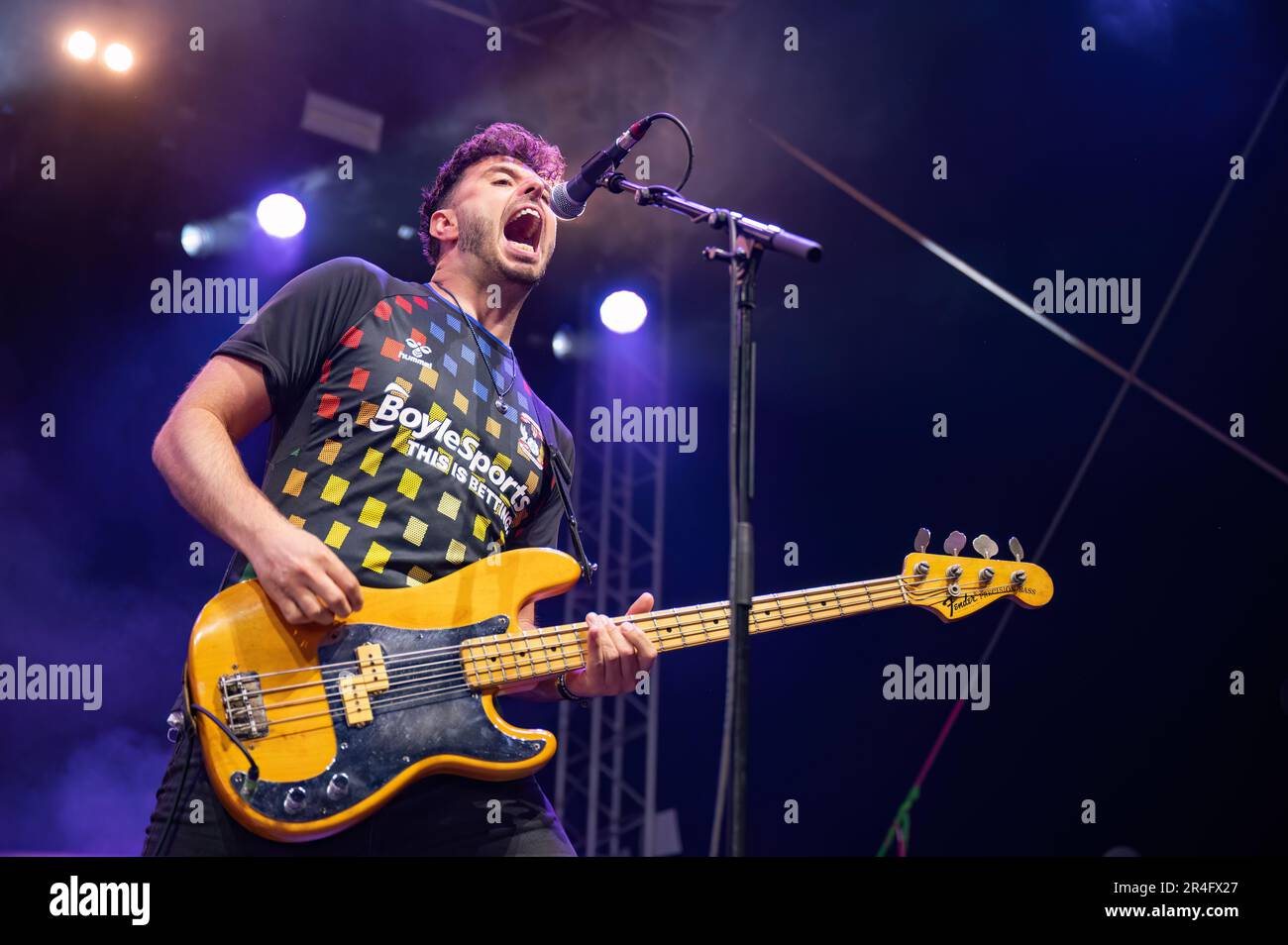 Warrington, Regno Unito. 27th maggio 2023. The Enemy si esibisce al top il giorno 1 del NBHD Weekend Festival 2023 di Warrington, Credit: Gary Mather/Alamy Live News Foto Stock