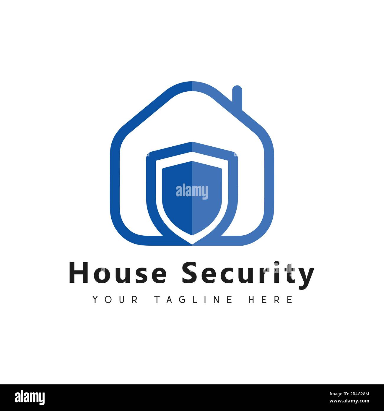 House Security Logo Design Home Wireless Security Illustrazione Vettoriale