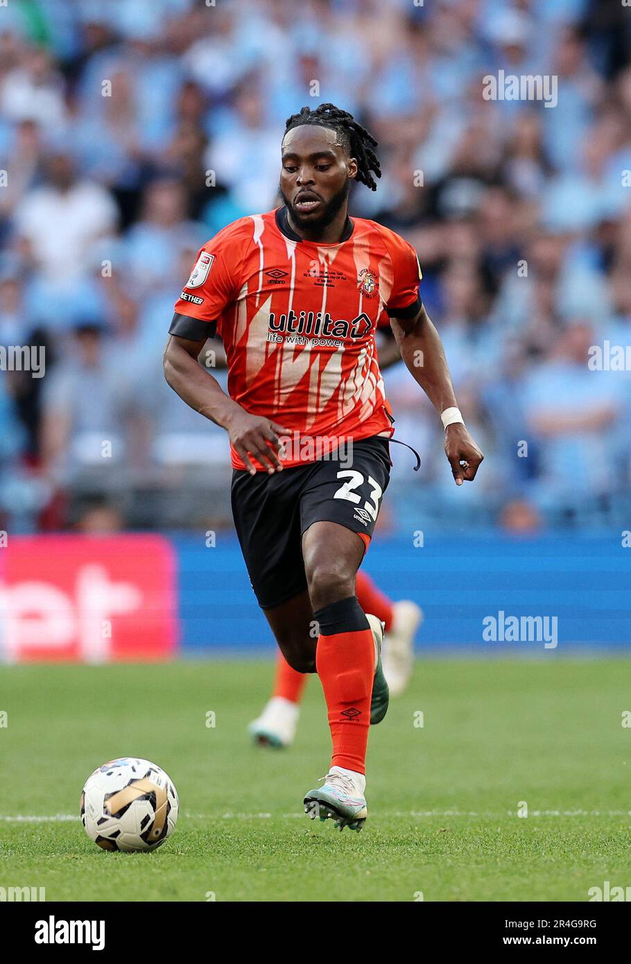 Londra, Regno Unito. 27th maggio, 2023. Fred Onyedinma di Luton Town durante la partita del Campionato Sky Bet allo Stadio di Wembley, Londra. Il credito di immagine dovrebbe essere: David Klein/Sportimage Credit: Sportimage Ltd/Alamy Live News Foto Stock