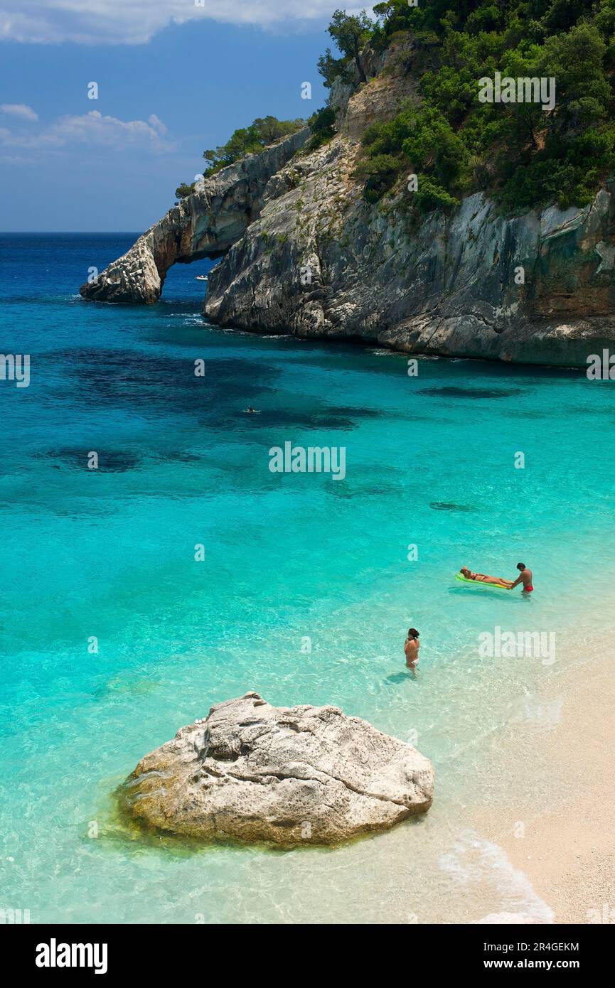 Cala Goloritze, Parco Nazionale e del Golfo di Orosei, Parco Nazionale del Gennargentu e Golfo di Golfo di Orosei, Sardegna, Italia Foto Stock