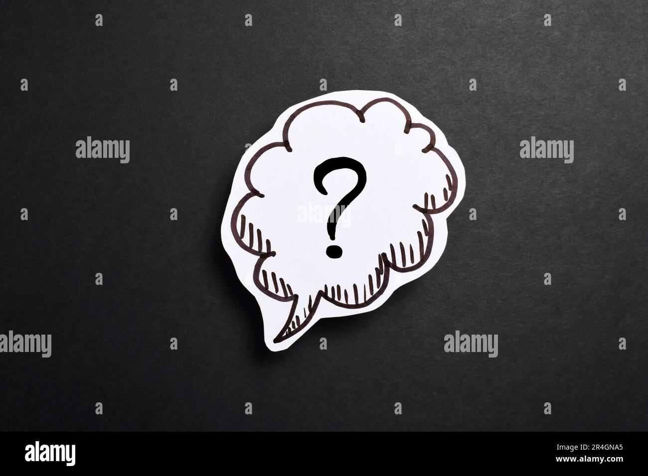 punto interrogativo disegnato Foto Stock