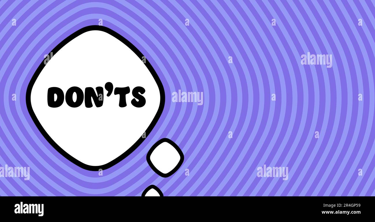 Bolla vocale con testo dont. Stile comico retrò. Stile pop art. Icona della linea vettoriale per il business e la pubblicità Illustrazione Vettoriale