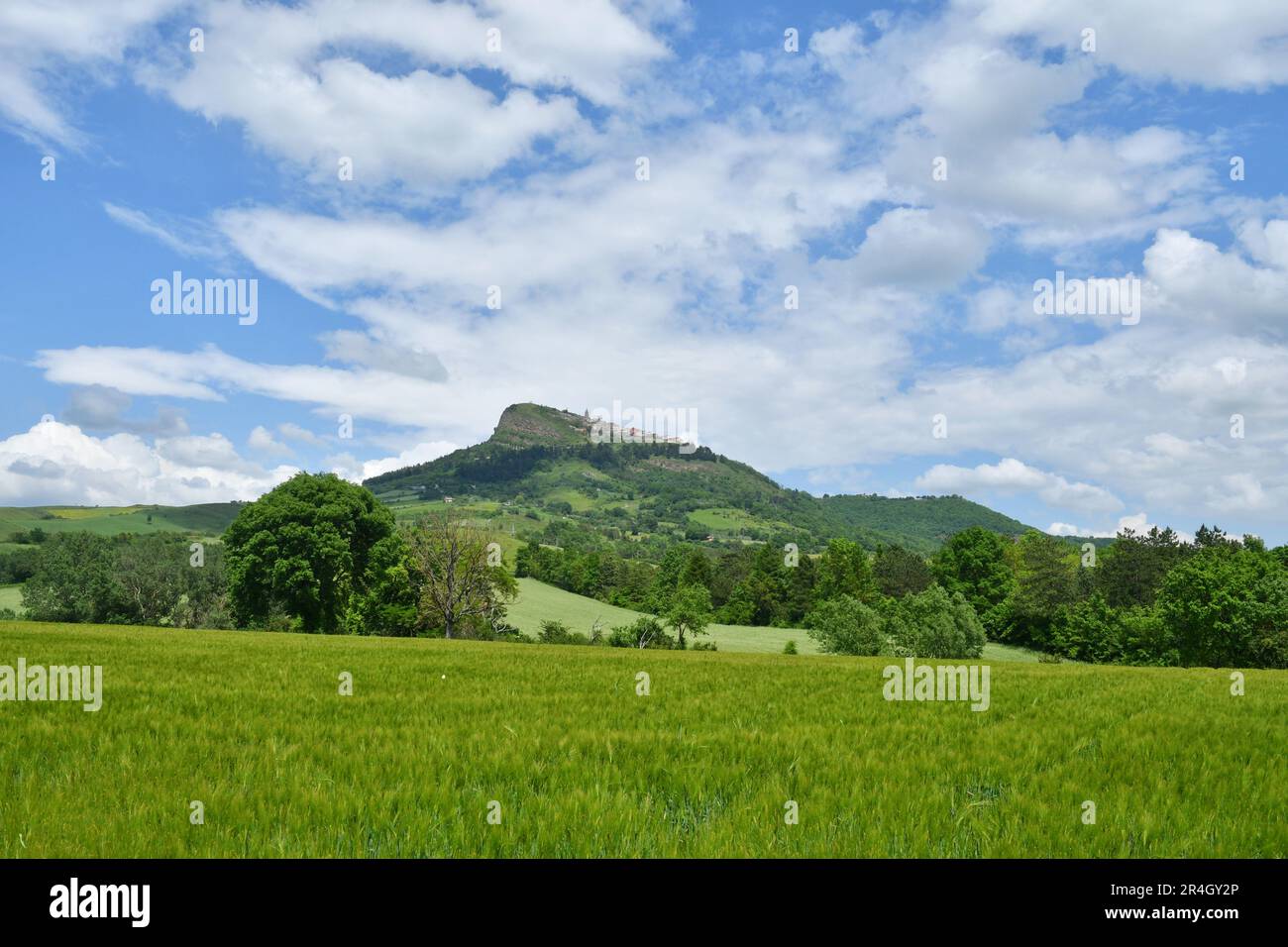 Vista sulla caratteristica campagna della provincia di Avellino. Foto Stock