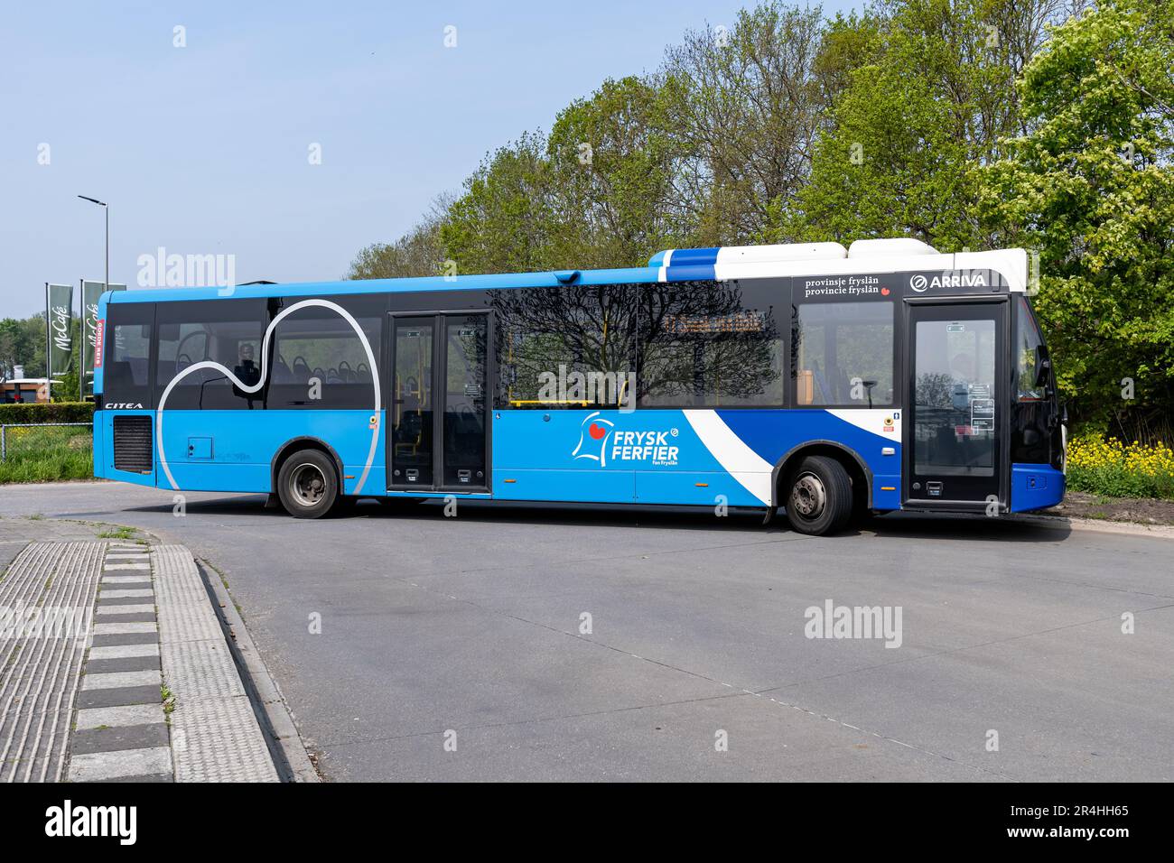 Frysk Ferfier VDL Citea bus a Lemmer, Paesi Bassi Foto Stock