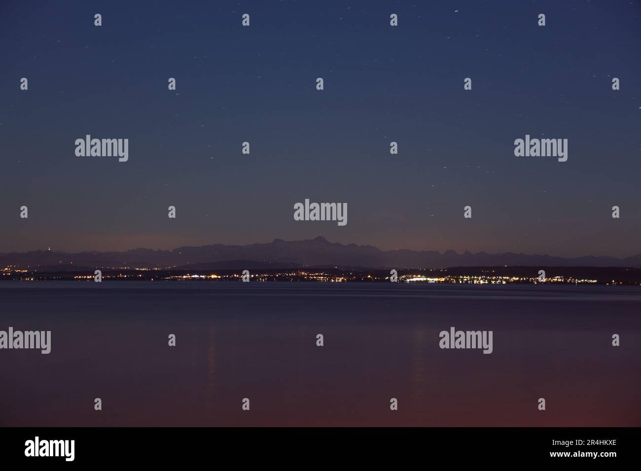 Alpi di notte Foto Stock