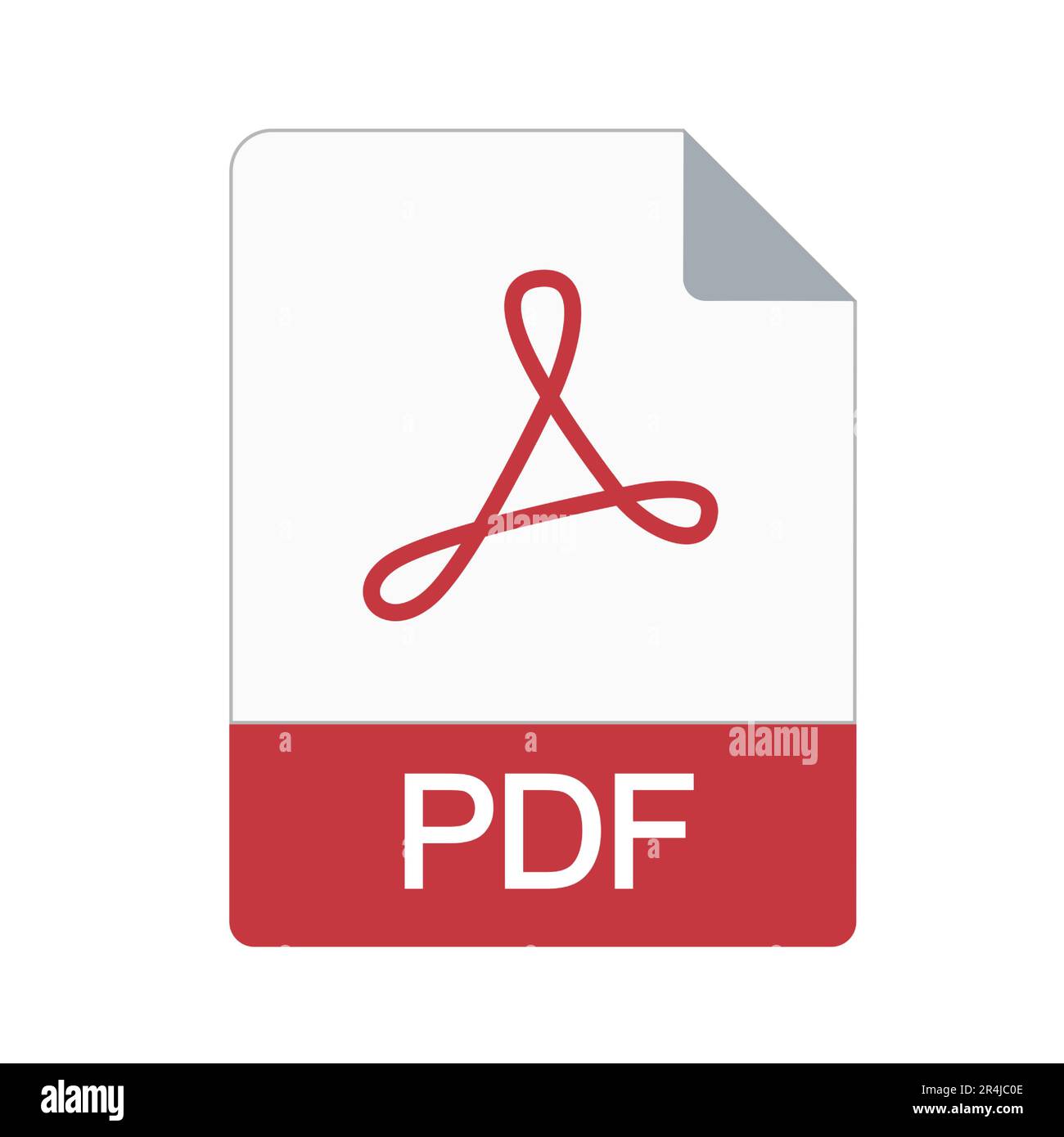 Icona PDF, illustrazione vettoriale disegno piatto disegno vettoriale immagine icona PDF isolata su bianco icone PDF grafica Illustrazione Vettoriale