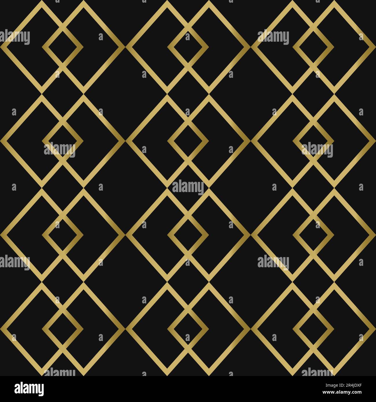 Illustrazione vettoriale di alcuni Rectangle Abstract Pattern, Gold e Black Colors background Illustrazione Vettoriale
