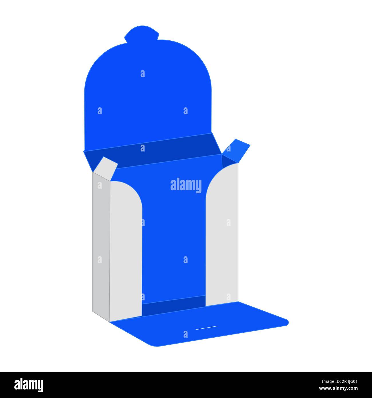 Illustrazione del rendering 3D della scatola della camicia vettoriale, della scatola degli indumenti Illustrazione Vettoriale