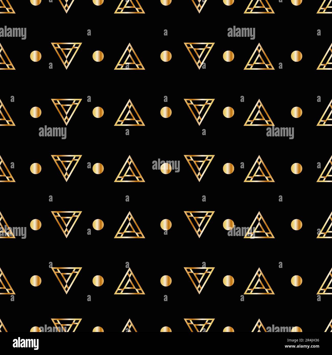 Illustrazione vettoriale di Abstract Pattern, colore oro e nero sfondo Illustrazione Vettoriale