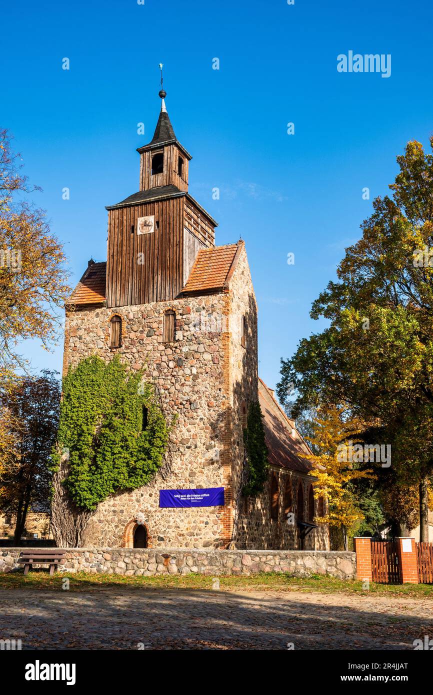 Chiesa Falkenthal, Löwenberger Land, Brandeburgo, Germania Foto Stock