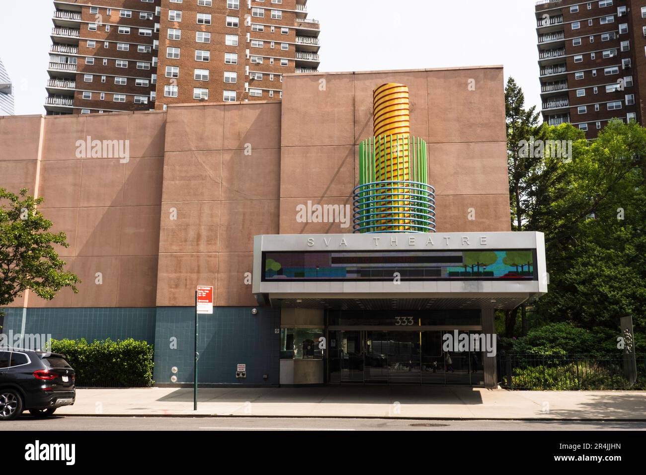 Il teatro School of Visual Arts offre intrattenimento culturale nell'area di Chelsea, 2023, New York City, USA Foto Stock