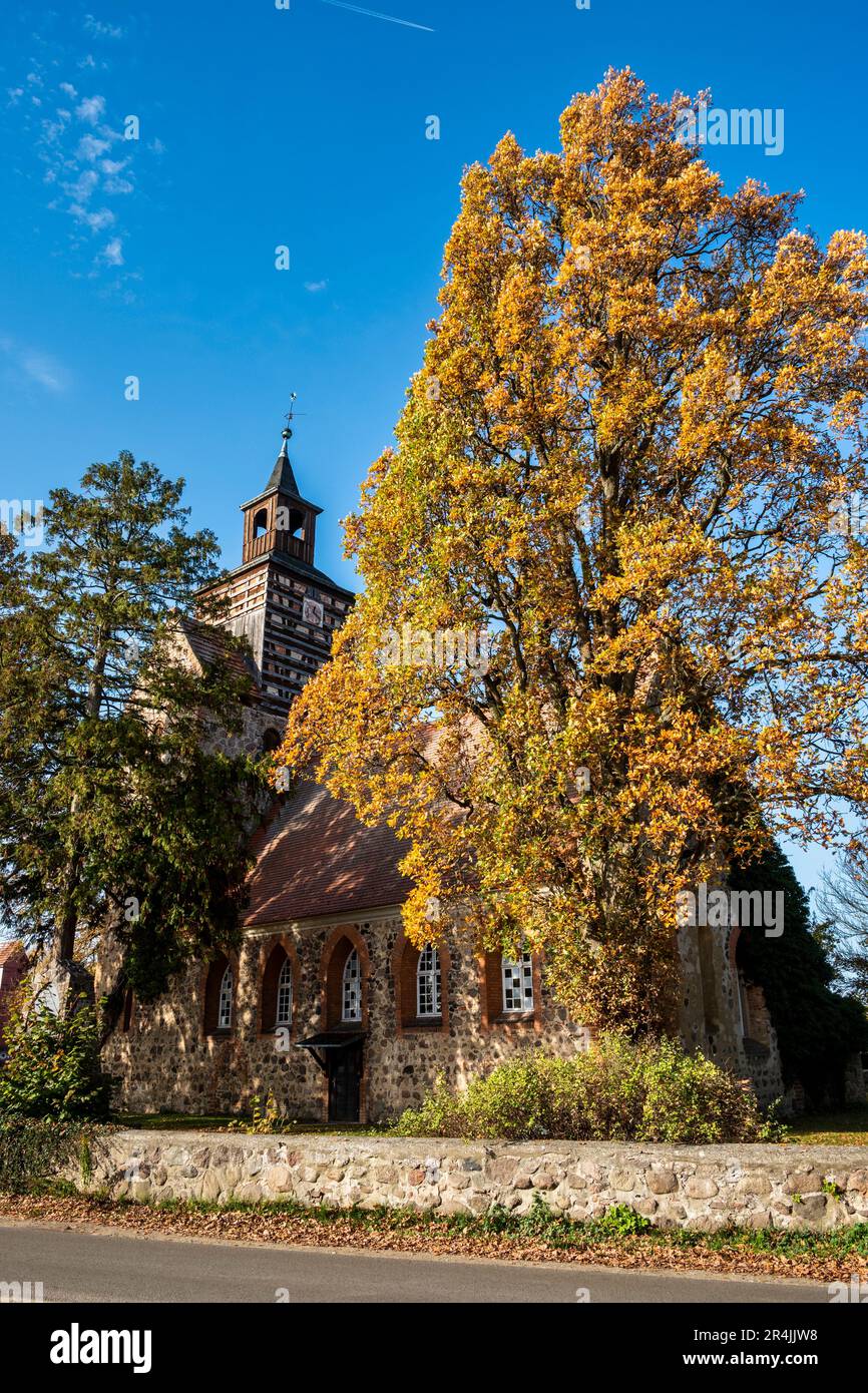 Chiesa Falkenthal, Löwenberger Land, Brandeburgo, Germania Foto Stock