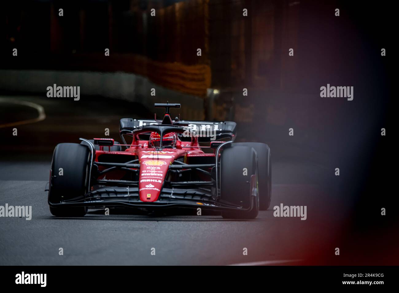 Monte Carlo, Monaco, 28 maggio, Charles Leclerc, di Monaco compete per la Ferrari. Giornata di gara, 7° round del campionato di Formula 1 2023. Credit: Michael Potts/Alamy Live News Foto Stock