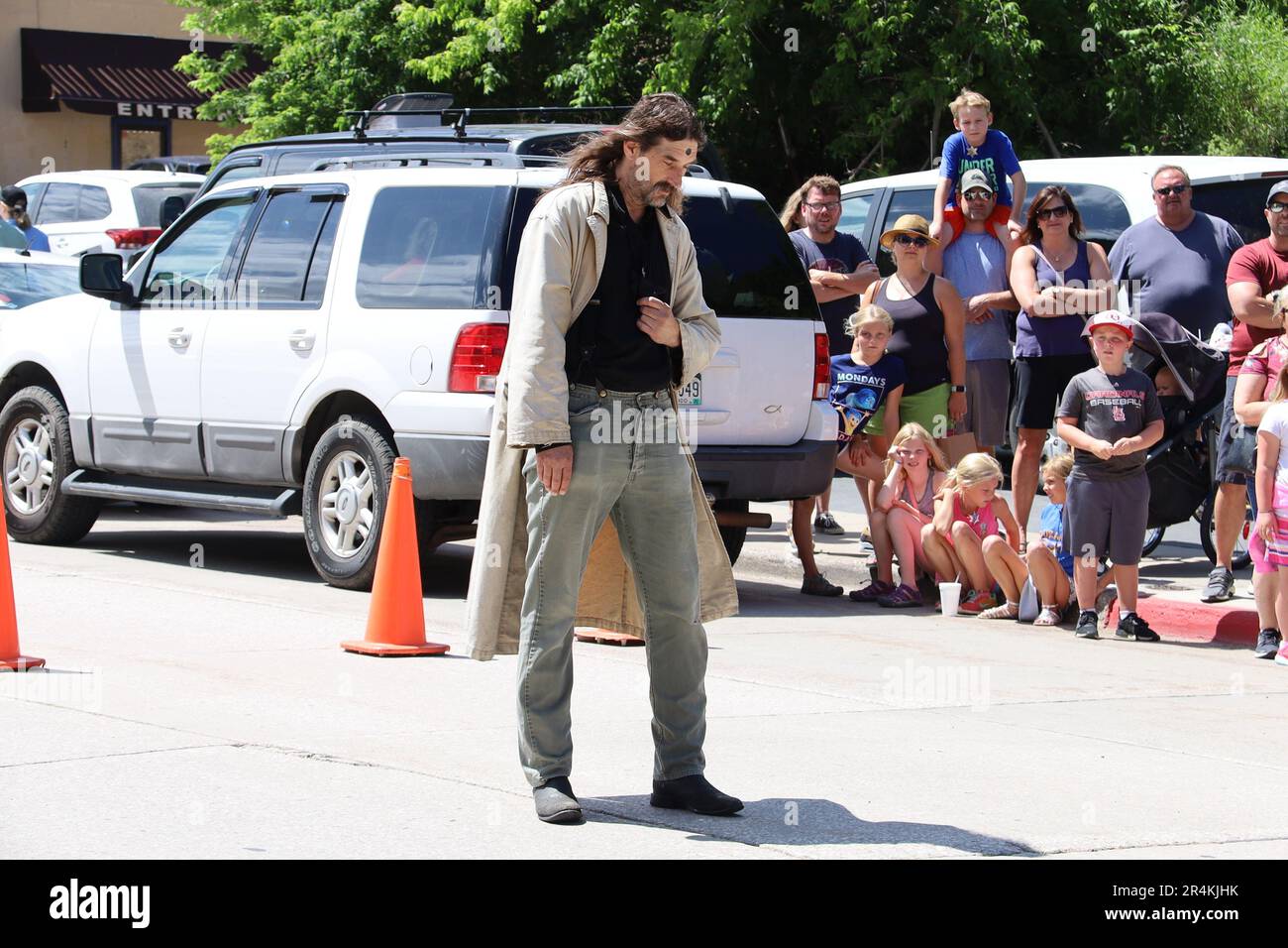 Deadwood, South Dakota: 07/20/2019: Spettacolo del selvaggio West in Deadwood South Dakota Foto Stock