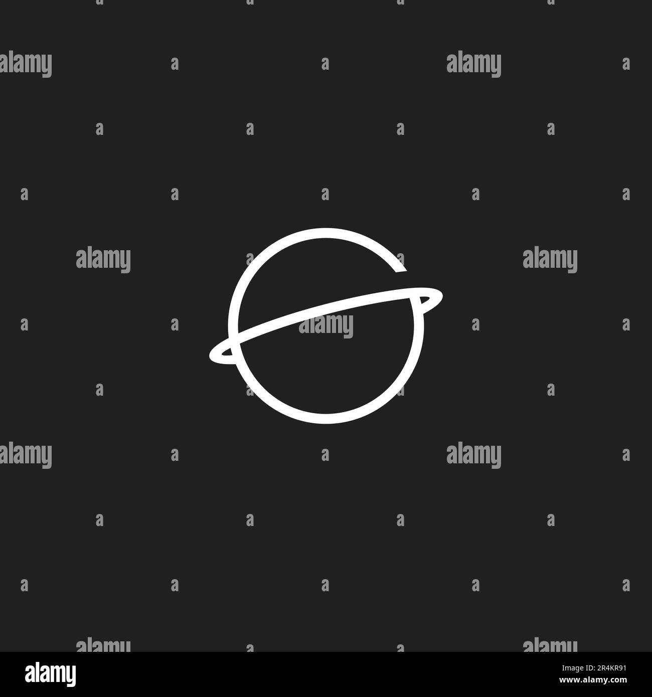 lettera g vettore di logo orbitale anello planetario Illustrazione Vettoriale