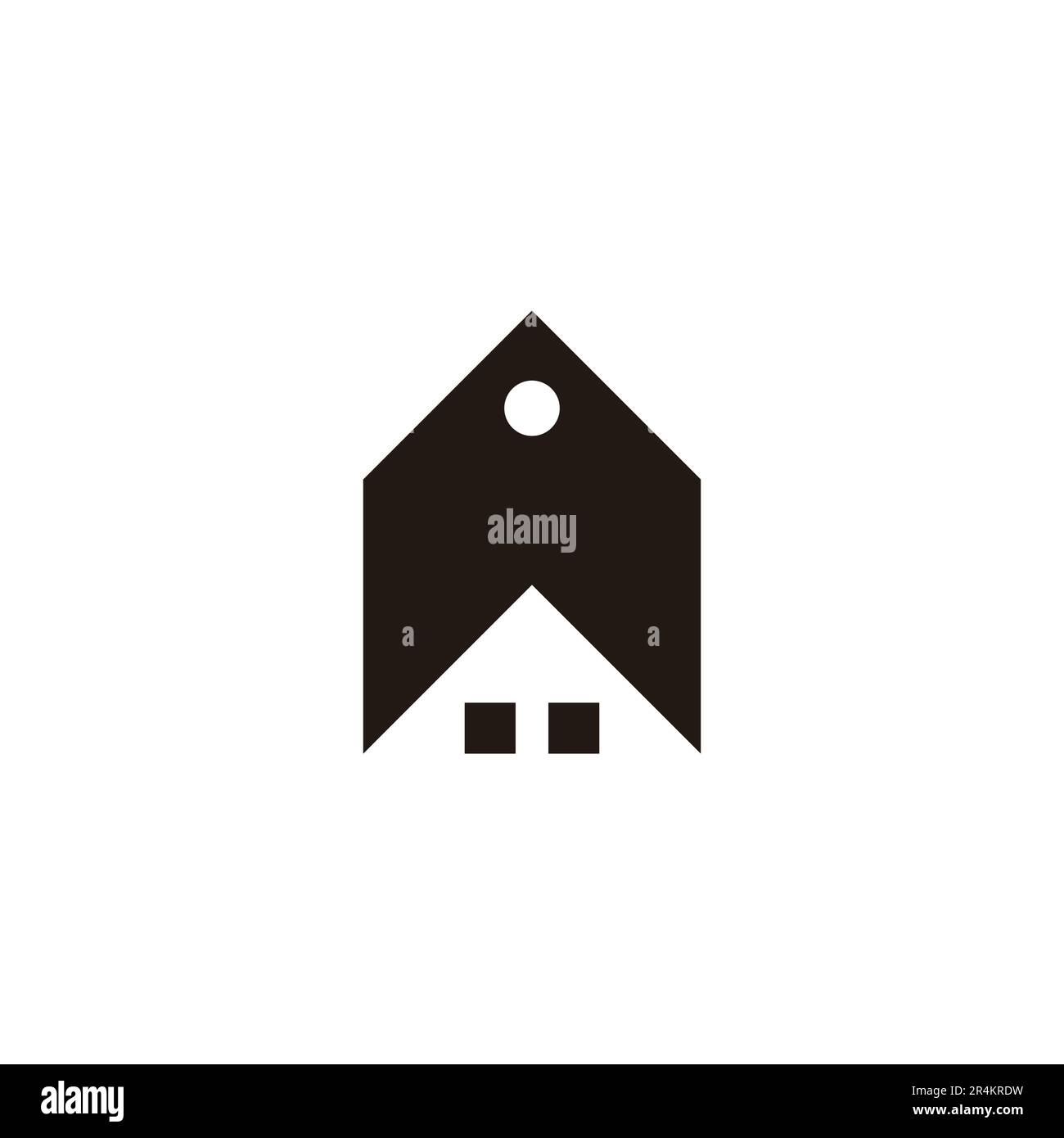 home prezzo tag geometria semplice logo vettore Illustrazione Vettoriale