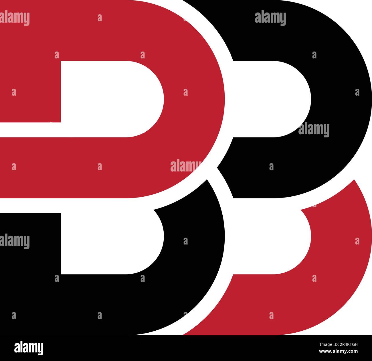 Design del logo del marchio BB Business. Illustrazione Vettoriale