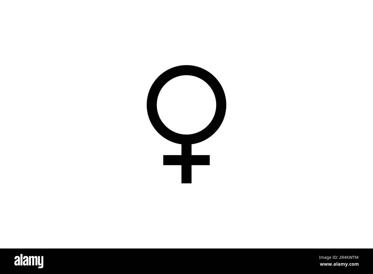 segno per femmina. Icona relativa al sesso. Design stile icona linea. Semplice disegno vettoriale modificabile Illustrazione Vettoriale
