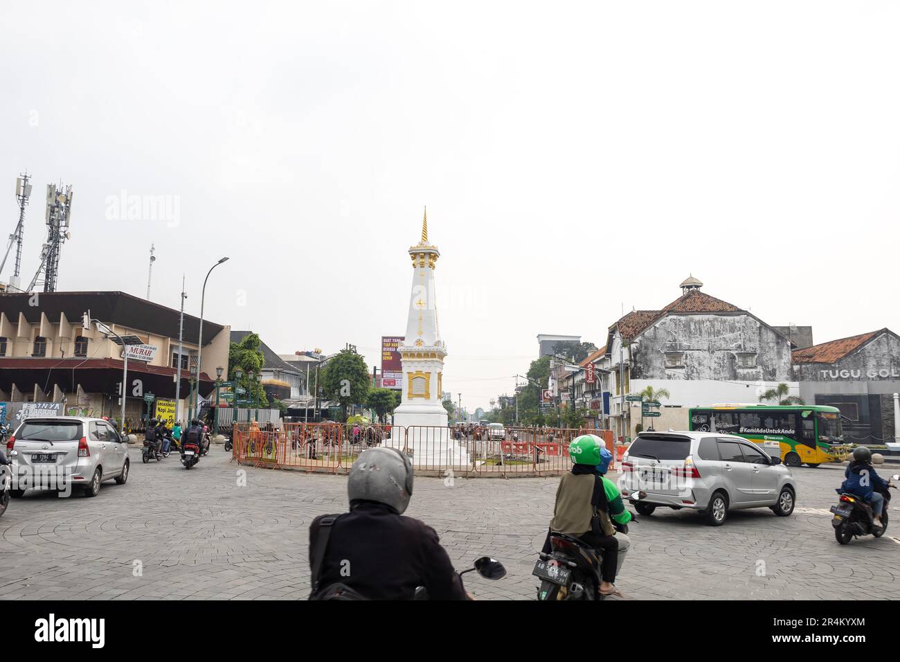 Yogyakarta, Indonesia - Marzo, 2023: Il monumento iconico della Regione Speciale di Yogyakarta intorno alla leggendaria Via Malioboro in Indonesia. Foto Stock