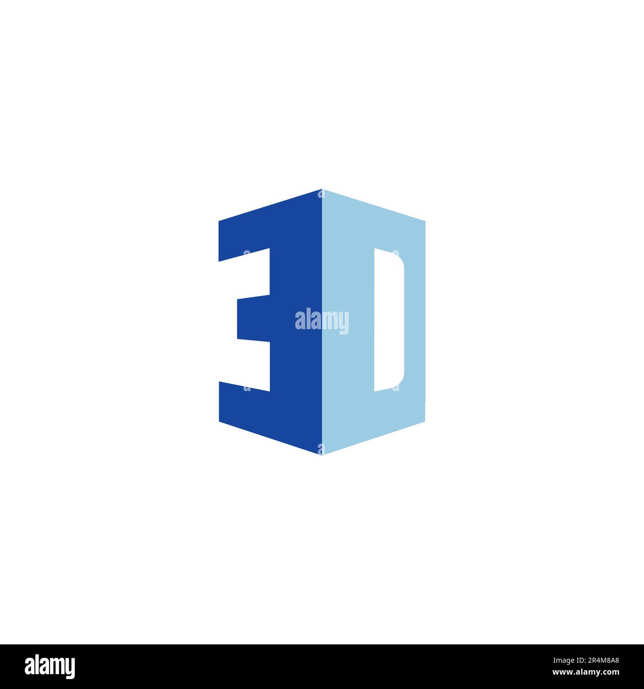 3D logo semplice. 3D Letter Design. Design moderno Illustrazione Vettoriale