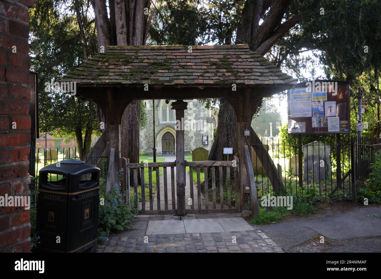 Lych gate, Chalfont St Giles, Buckinghamshire Foto Stock