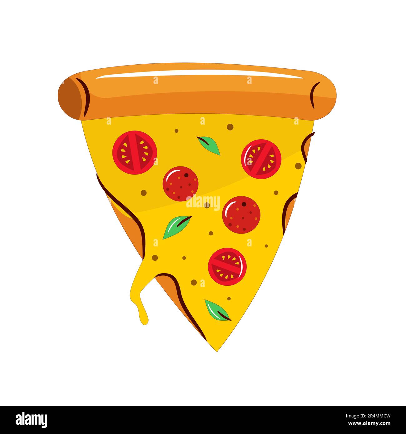 Icona fetta di pizza. Illustrazione cartoon dell'icona del vettore della fetta di pizza per il web design Illustrazione Vettoriale