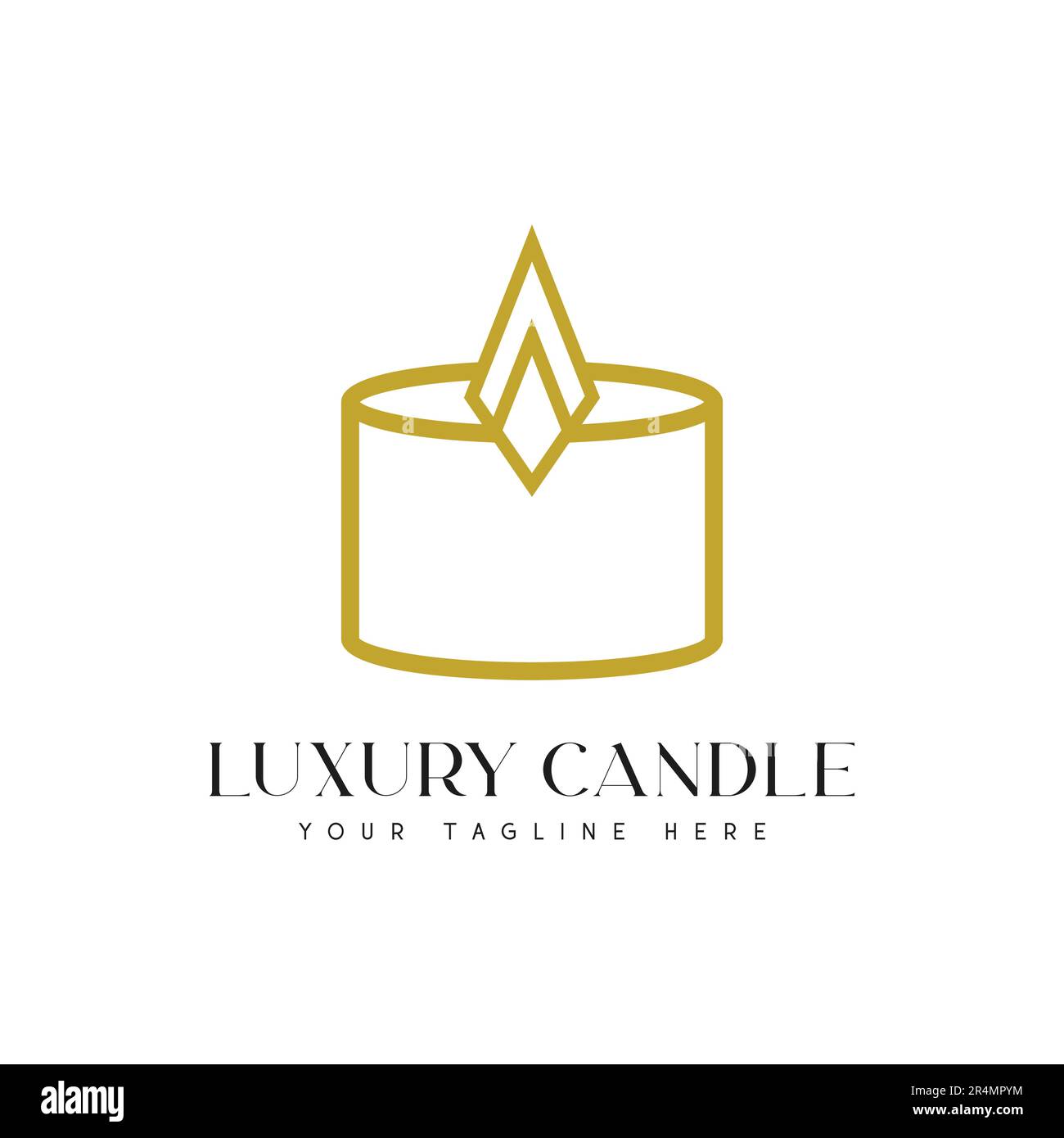 Design a candela di lusso con logo Illustrazione Vettoriale