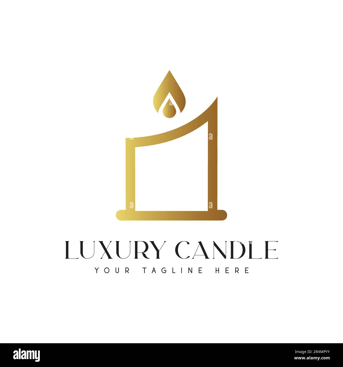 Design a candela di lusso con logo Illustrazione Vettoriale
