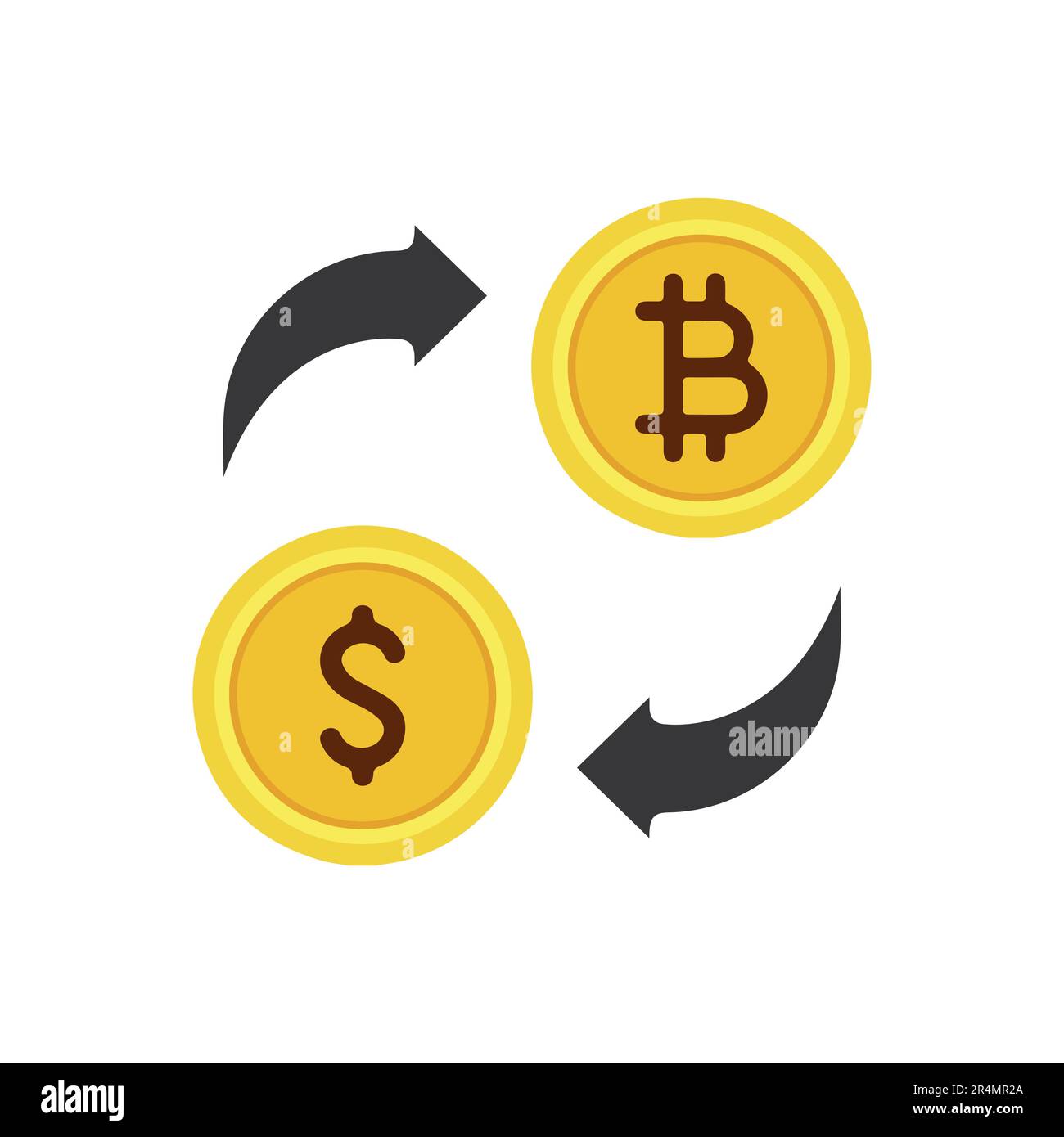 Logo del portafoglio digitale Bitcoin per il cambio di valuta Crypto Illustrazione Vettoriale