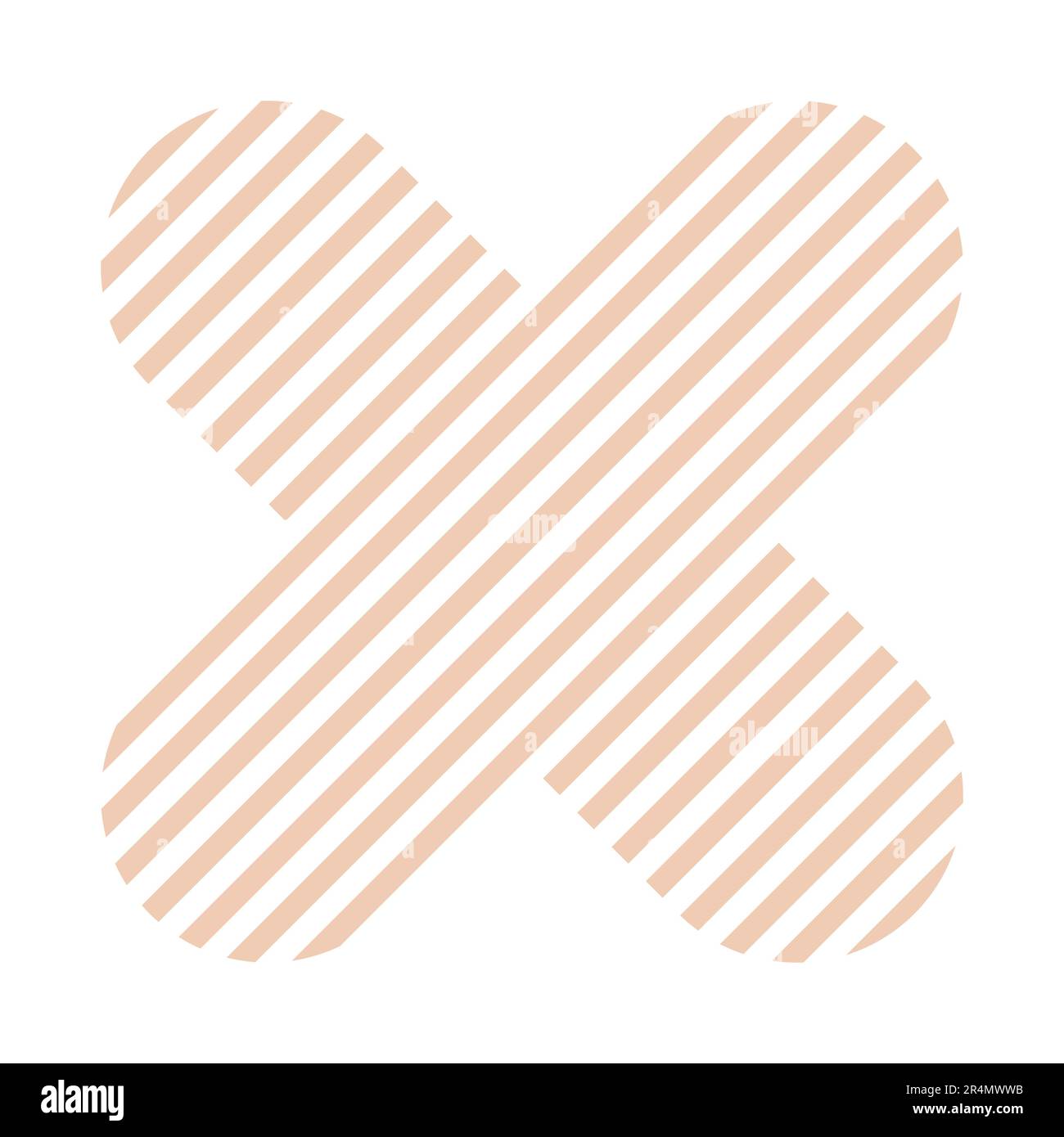 Vettore trendy minimalista linee geometriche di base moltiplicazione elemento segno. Forma figura astratta forma bauhaus. Illustrazione della texture in stile retrò Illustrazione Vettoriale