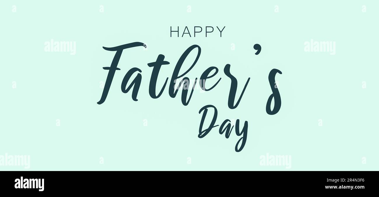 Buon testo per la Festa del Padre su sfondo verde. Foto Stock