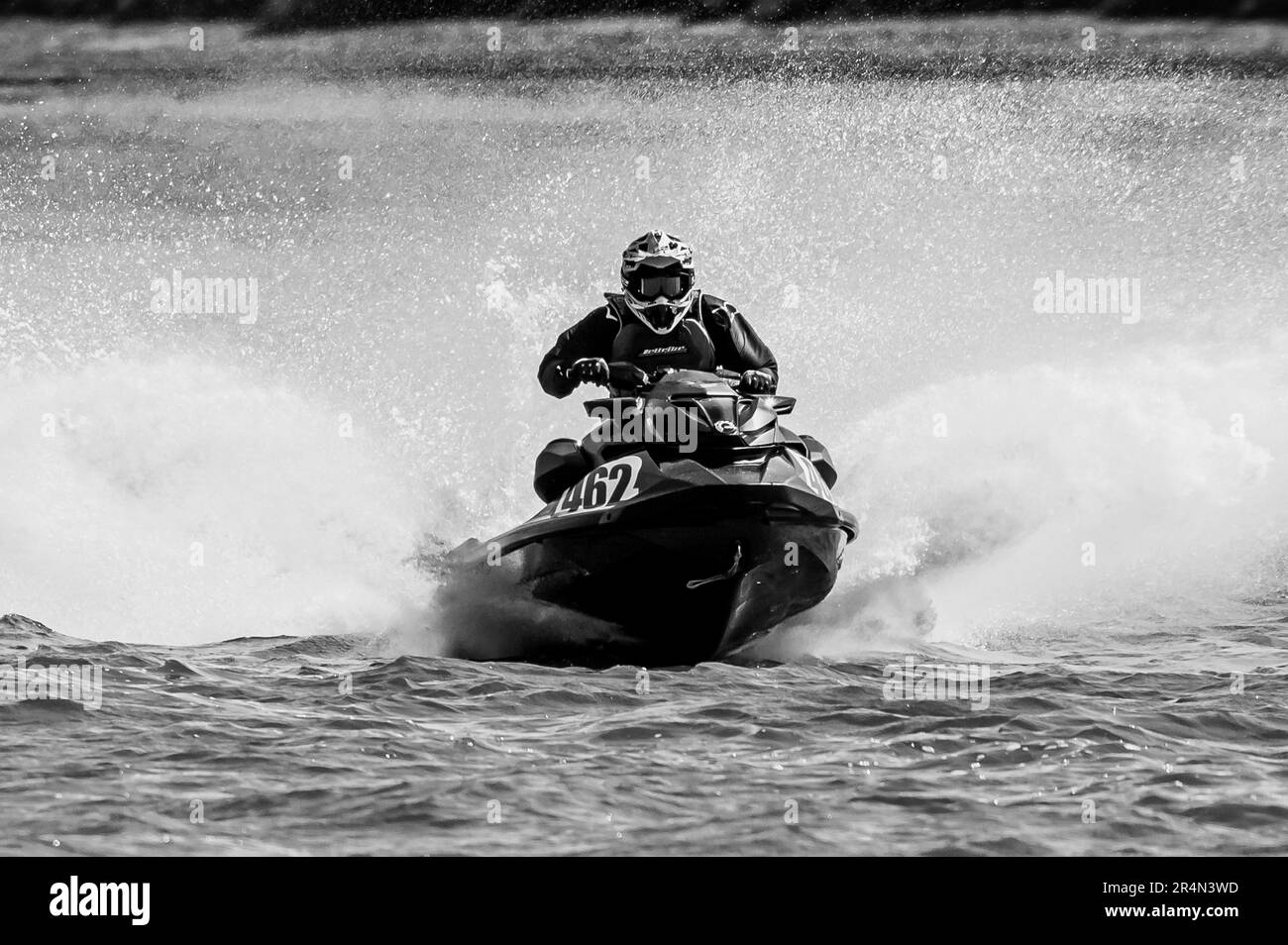 Gara di moto d'acqua all'Hanseatic Festival of Watersports, Kings Lynn Quay, River Great Ouse, Norfolk, UK 27 maggio 2023 Foto Stock