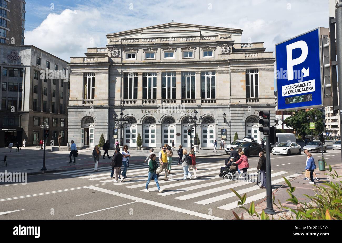 Il Teatro Campoamor, Oviedo, Asturie, Spagna. E' il Teatro dell'Opera di Oviedo, fondato nel 1892. Cerimonia di premiazione Princesa Foto Stock