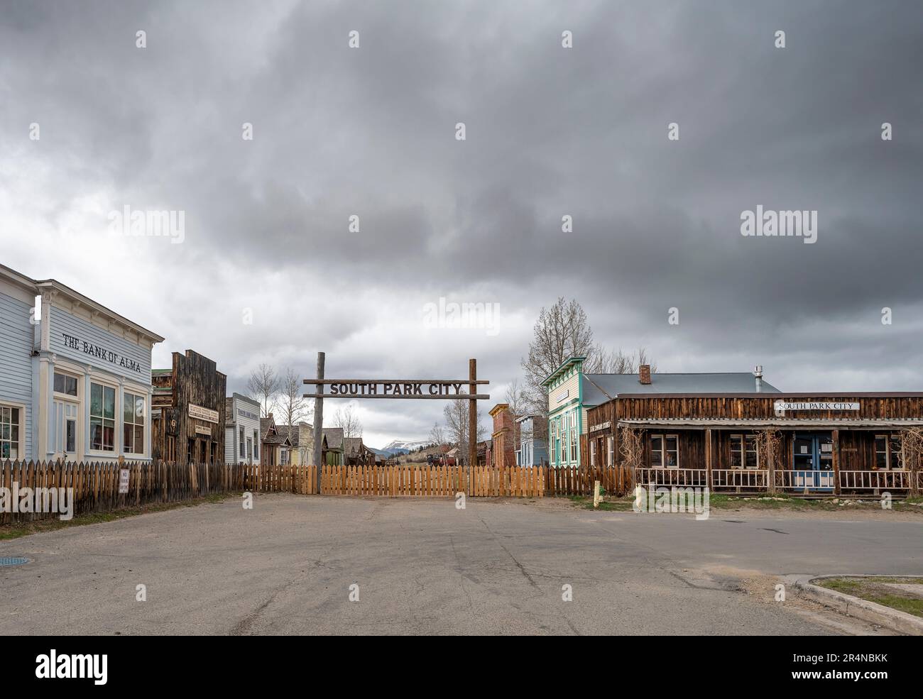 FairPlay, Colorado, USA – 13 maggio 2023: Ingresso allo storico South Park City Museum Foto Stock