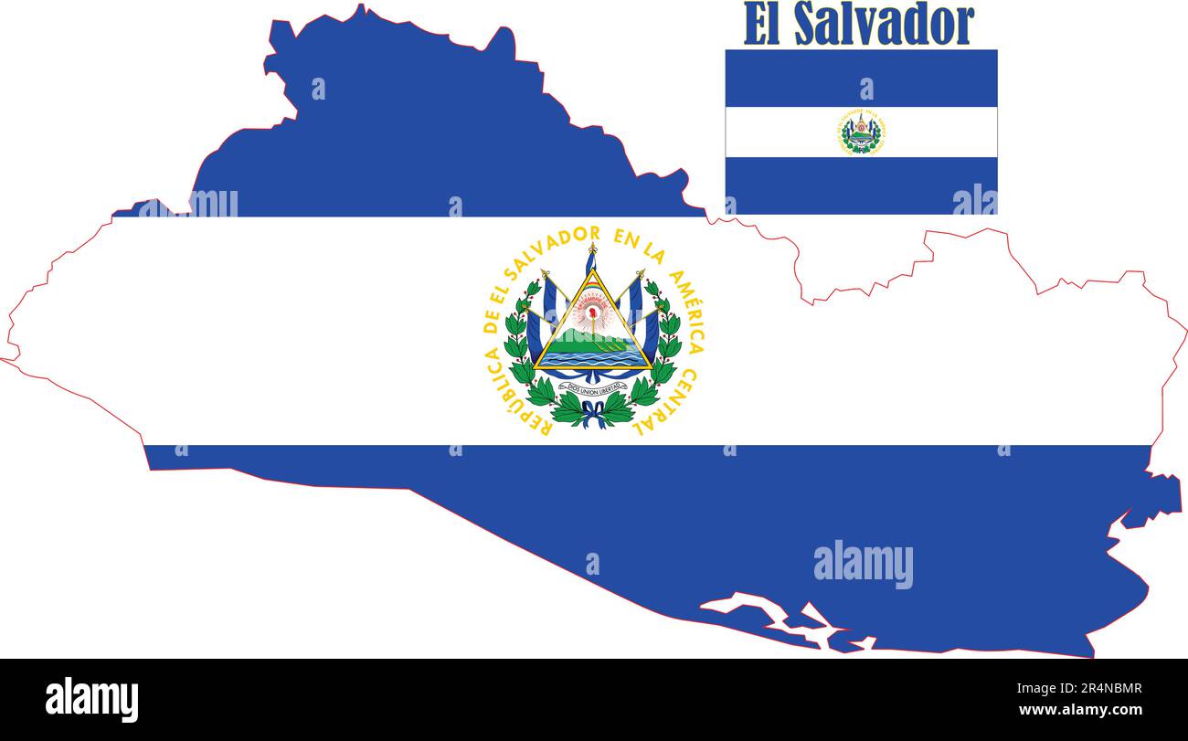 El Salvador Mappa e Bandiera Illustrazione Vettoriale