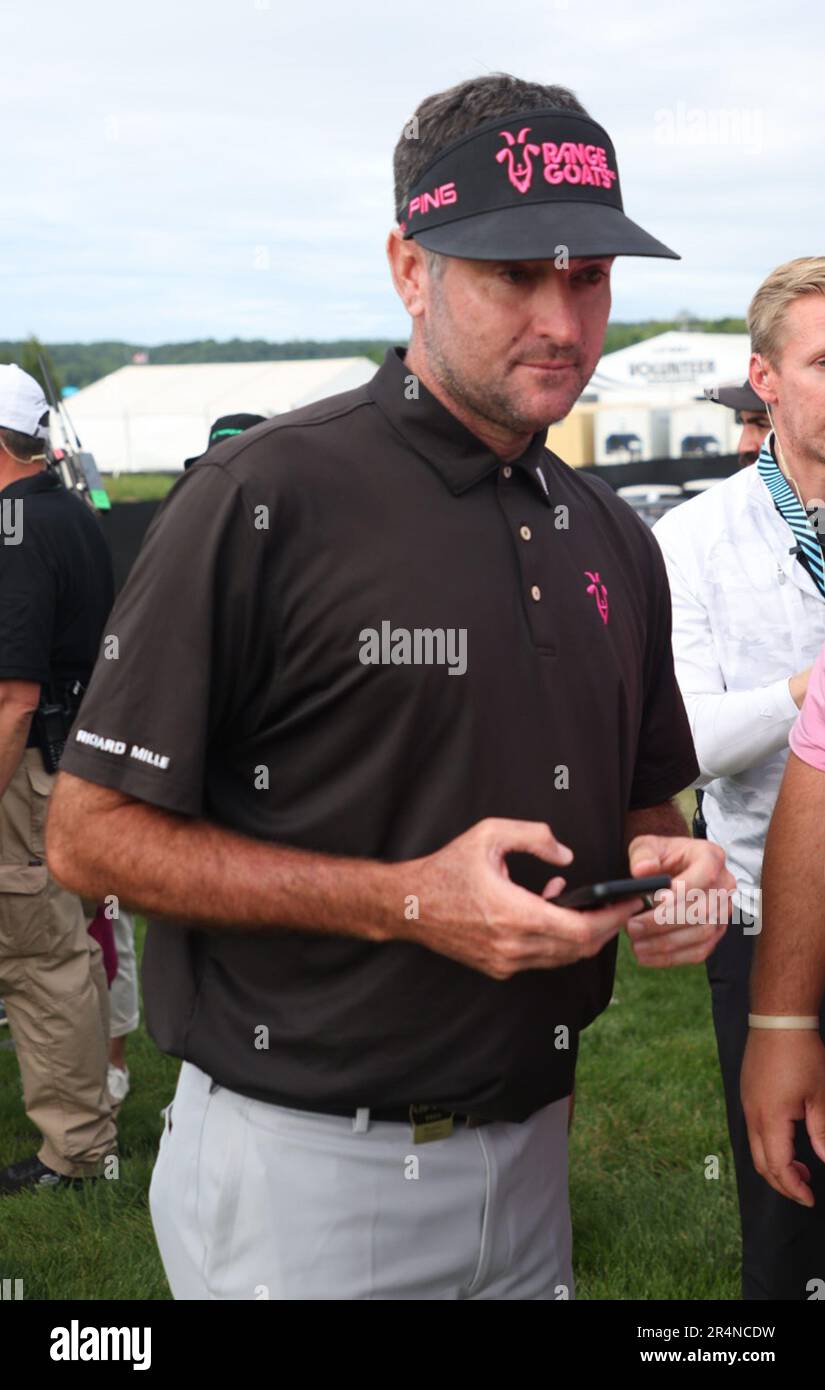 Sterling, Virginia, USA. 28th maggio, 2023. Bubba Watson visto alla prova finale del torneo LIV Golf DC 2023 al Trump National Golf Club Washington DC di Sterling, Virginia, il 28 maggio 2023. Credit: Mpi34/Media Punch/Alamy Live News Foto Stock