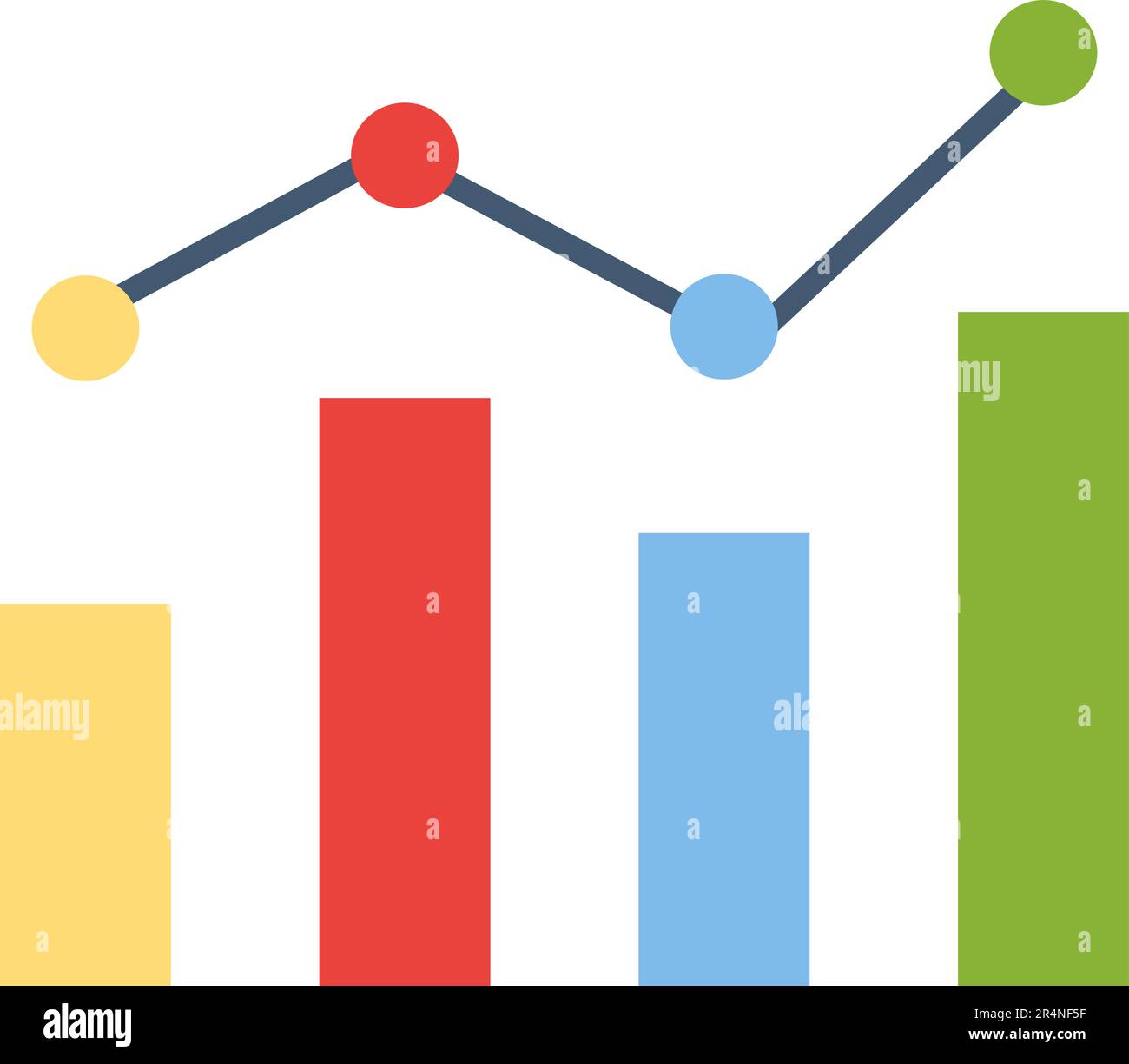 Immagine vettoriale dell'icona grafico a barre. Illustrazione Vettoriale