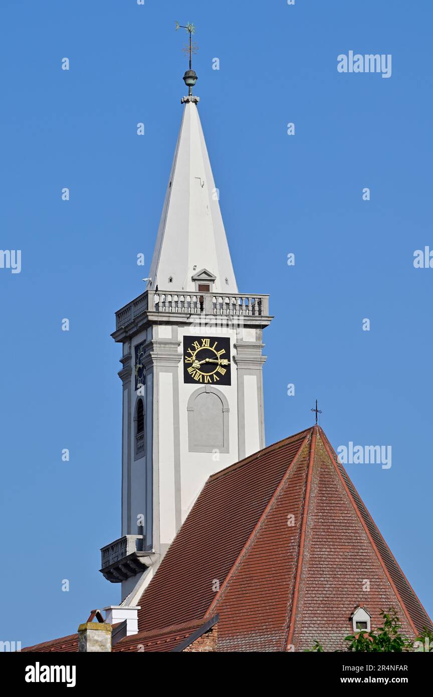 Rust, Burgenland, Austria. Rust am SEE Parish Church Foto Stock