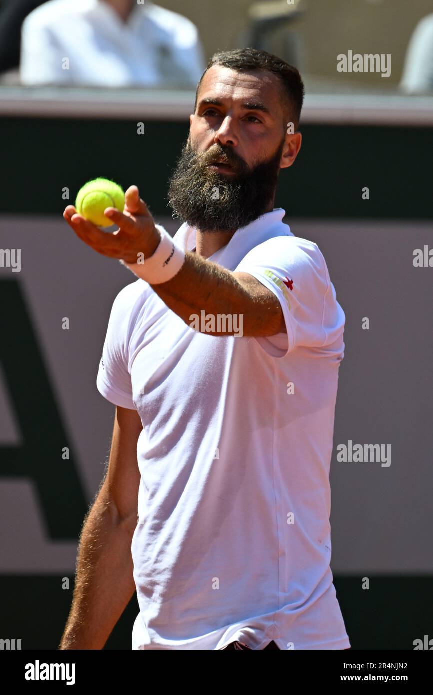 Parigi, Francia. 29th maggio, 2023. Julien Mattia / le Pictorium - Benoit Paire contro Cameron Norrie - 29/5/2023 - Francia / Ile-de-France (region) / Parigi - Benoit Paire durante il 2nd° turno dei singoli maschili contro Cameron Norrie al torneo Roland Garros di Parigi il 29 maggio 2023. Credit: LE PICTORIUM/Alamy Live News Foto Stock